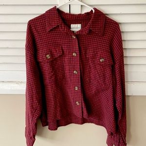 NWT AE Cropped Flannel